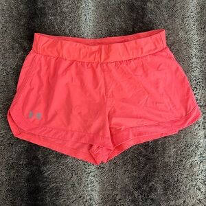 Under Armour Women's Bright Coral Athletic Shorts
